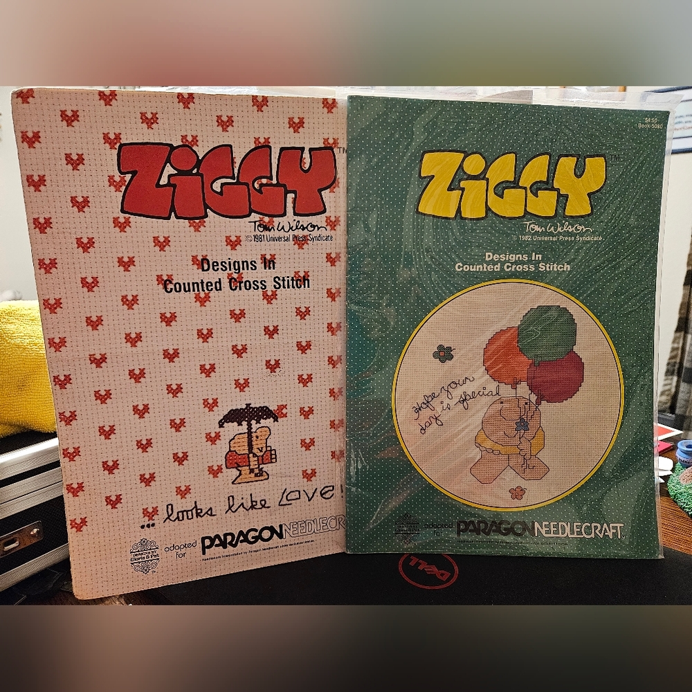 Ziggy Counted Cross Stitch Leaflets Tom Wilson Vintage Cartoon Character
